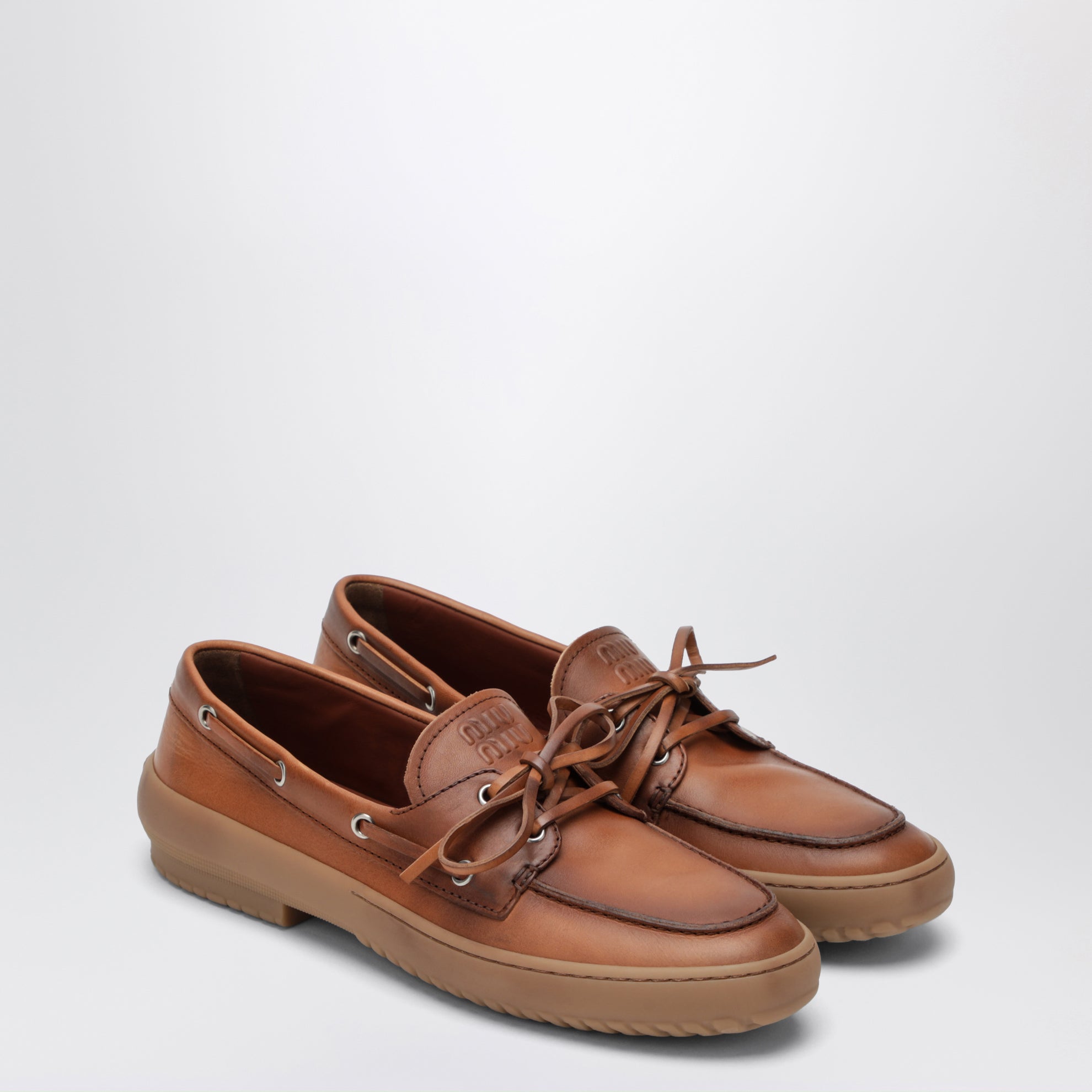 Scarpe da barca Deck color cognac