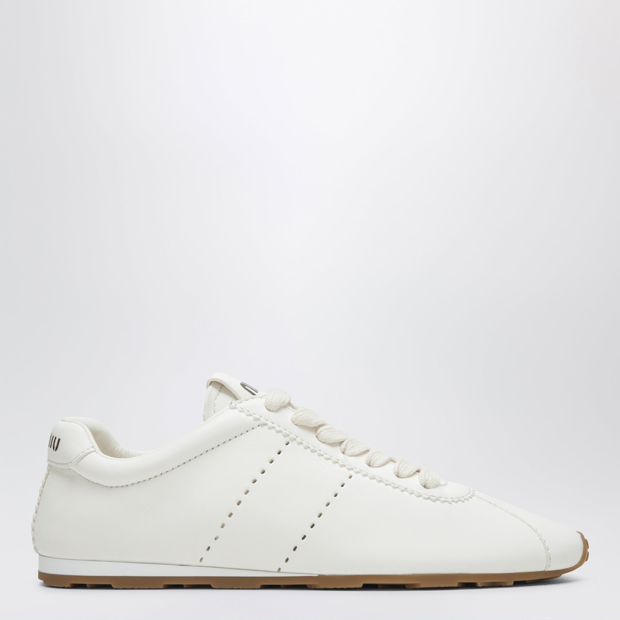 Plume elfenbeinfarbene Nappa-Sneaker