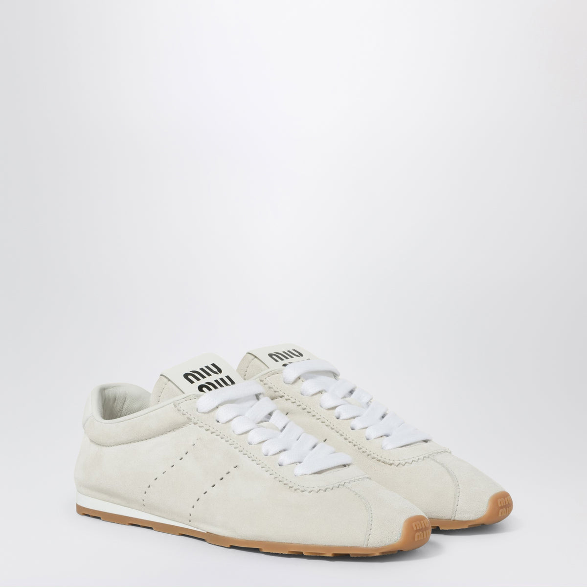 White Plume sneakers in suede
