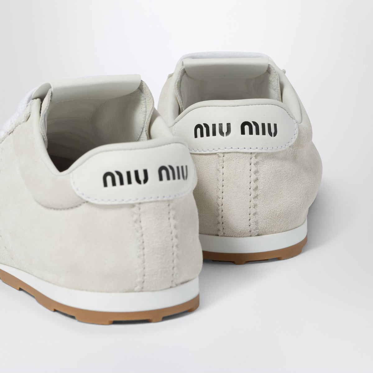 White Plume sneakers in suede