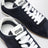 Baskets en daim bleu plume