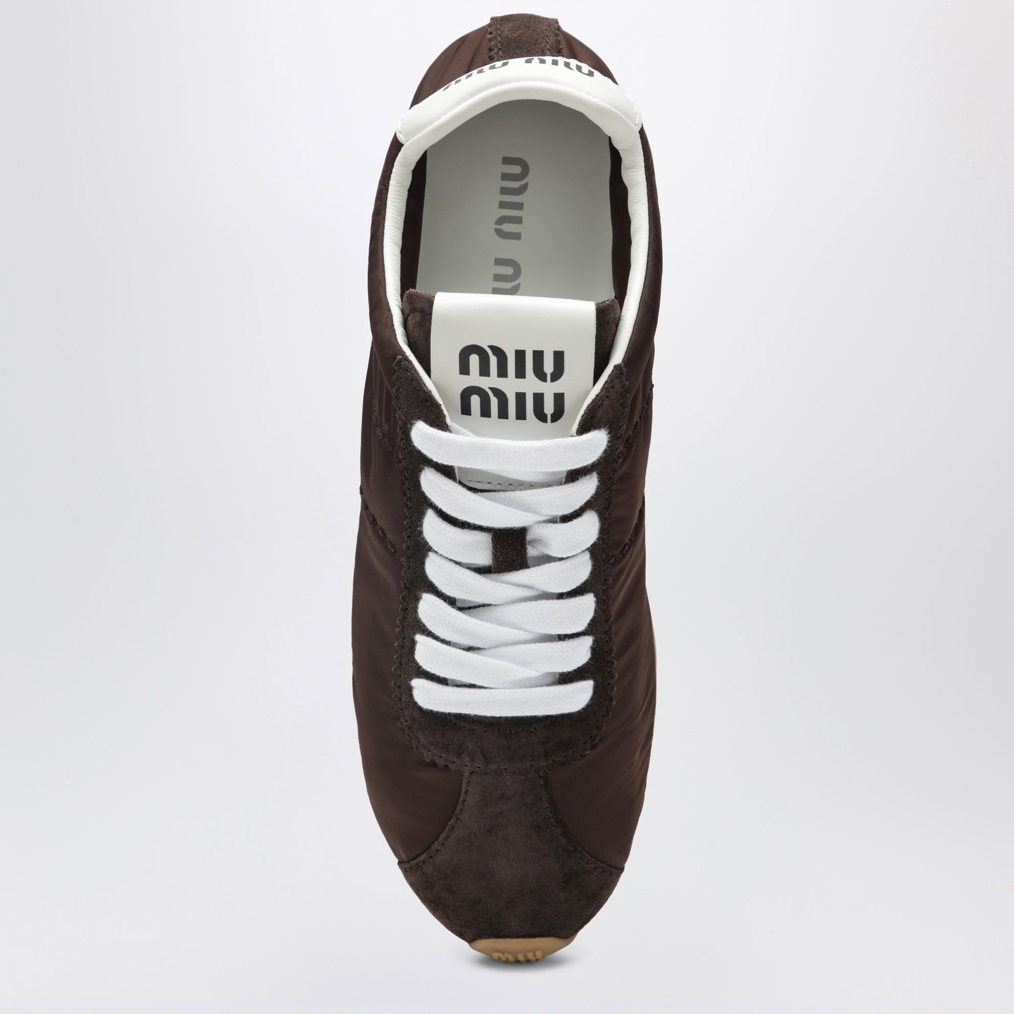 Sneakers Plume en cuir couleur brûlée