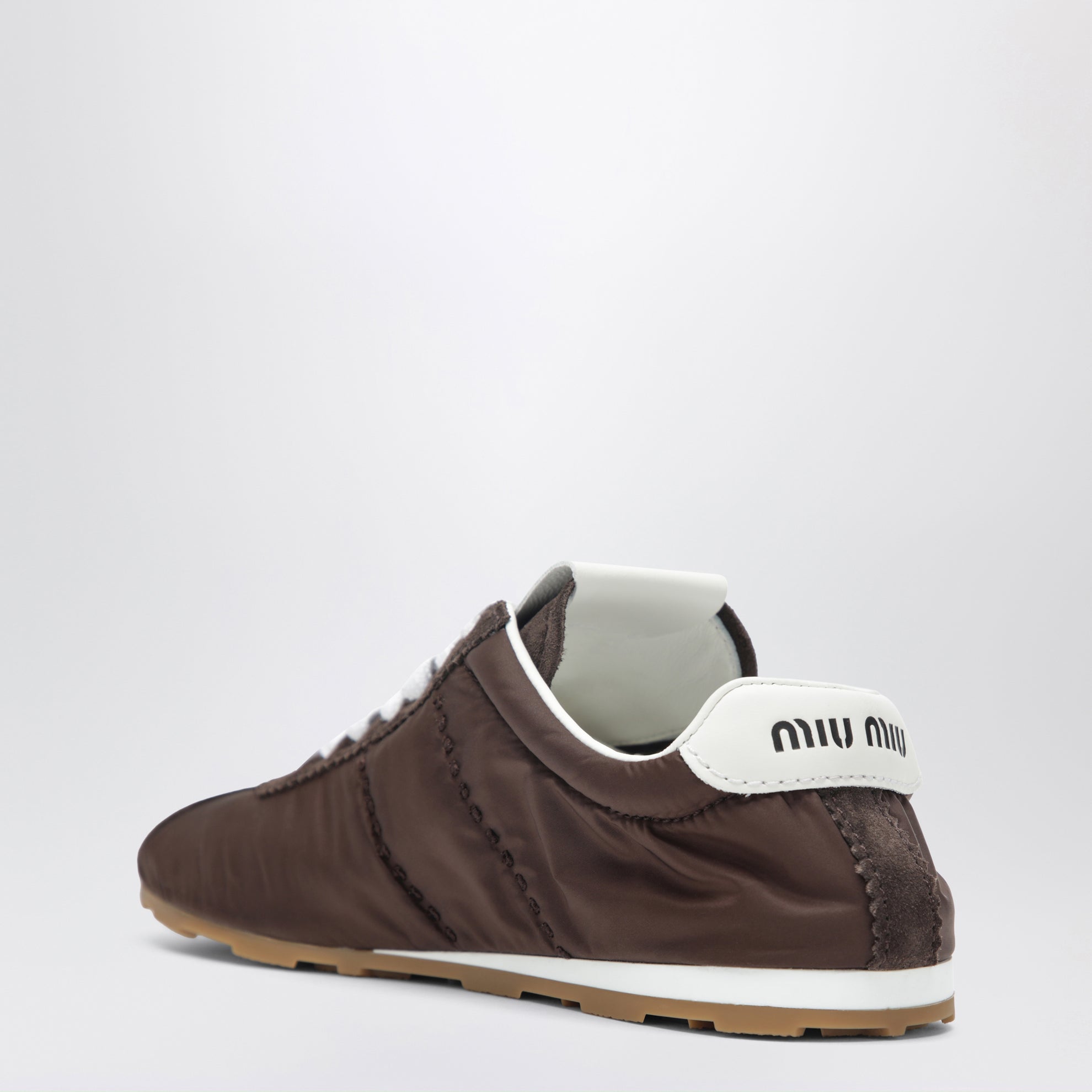Sneakers Plume en cuir couleur brûlée