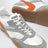 Gymnasium sneakers in Talc/Papaya in technical fabric and suede