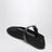 Black fabric ballet flats with buckle