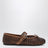 Ballerine traforate in pelle color Cognac