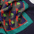 Foulard stampato in twill di seta assenzio/begonia