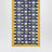 Printed silk twill scarf indigo/mustard