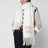 Écharpe blanche en mélange de mohair avec logo