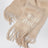 Écharpe en mélange de mohair beige avec logo