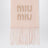 Light pink mohair-blend scarf with logo