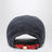 Casquette de baseball en denim lavé bleu et rouge