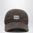Washed denim baseball cap in dark brown and blue