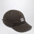 Washed denim baseball cap in dark brown and blue
