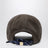 Washed denim baseball cap in dark brown and blue