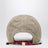 Washed denim baseball cap in beige and burgundy