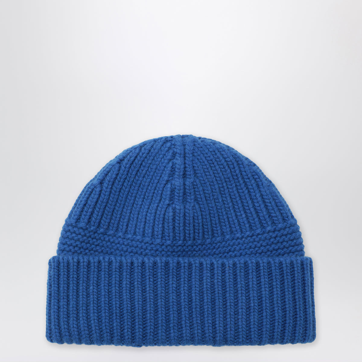 Königsblaue Mütze aus Wolle und Kaschmir
