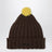Bonnet cacao/jaune en cachemire