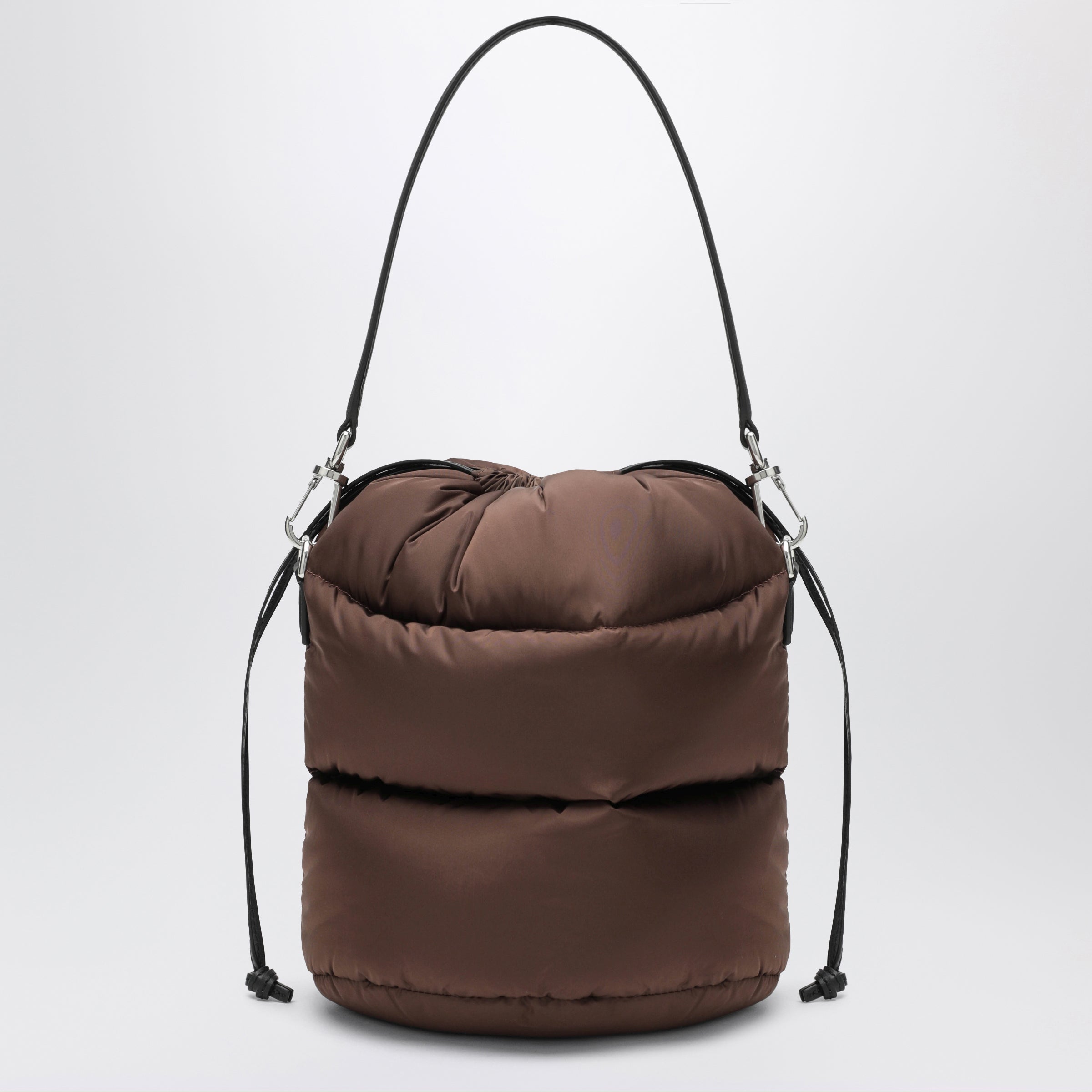 Moncler Caradoc bucket bag in Burgundy | TheDoubleF