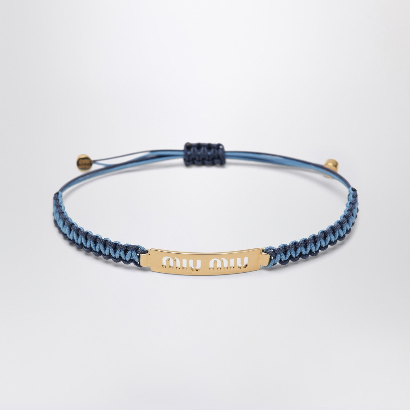 Light blue/blue braided cord bracelet