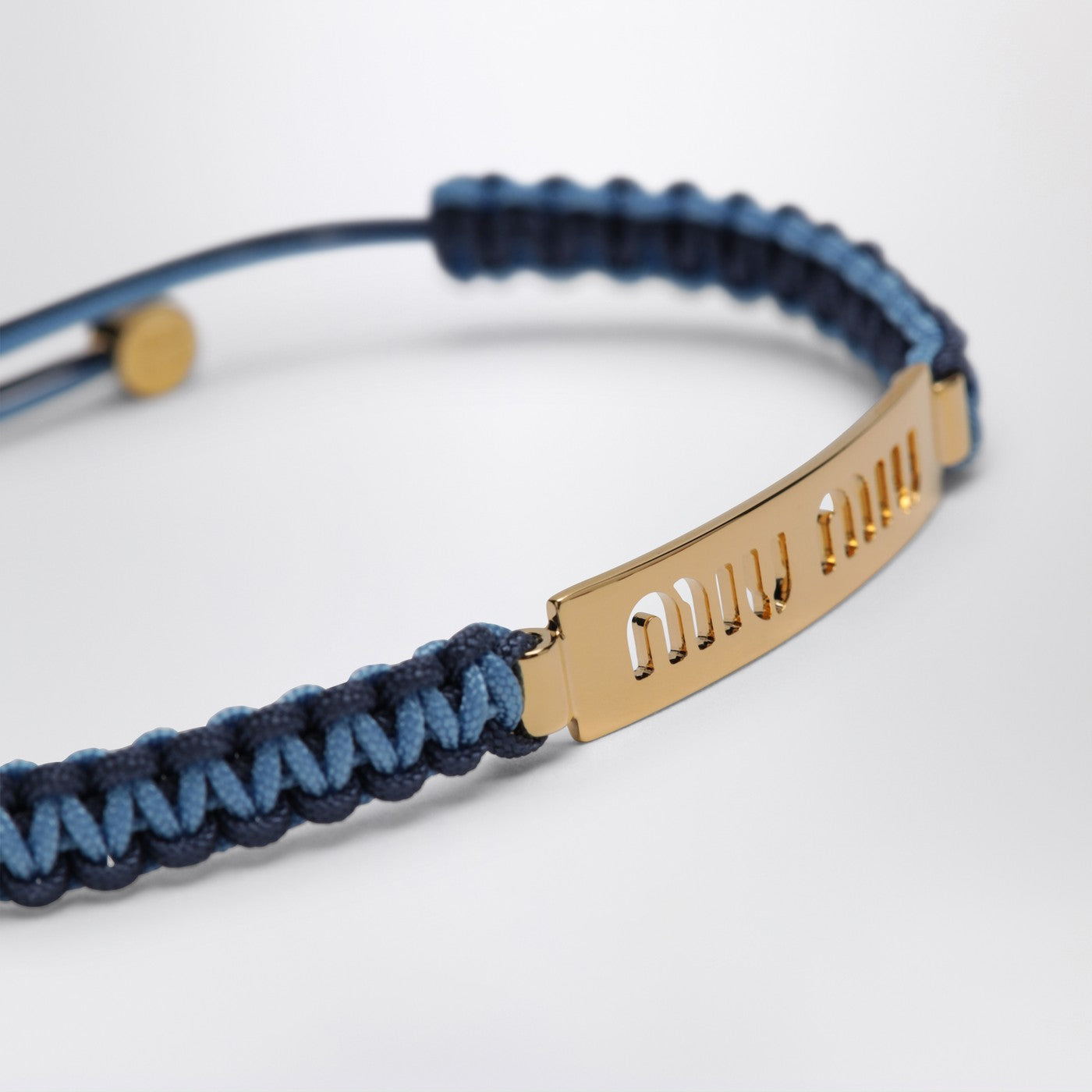 Light blue/blue braided cord bracelet