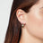 Black enameled metal earrings