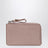 Pink envelope card holder in calf leather
