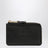 Porte-cartes zippé noir en cuir