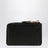 Porte-cartes zippé noir en cuir