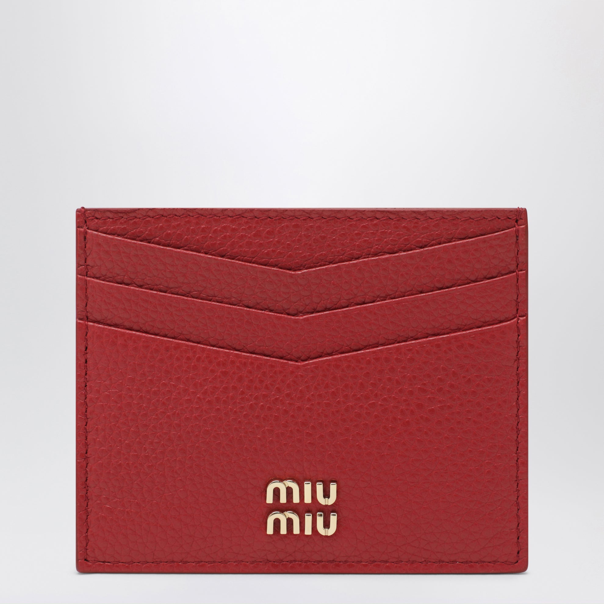 Red Leather Card Holder