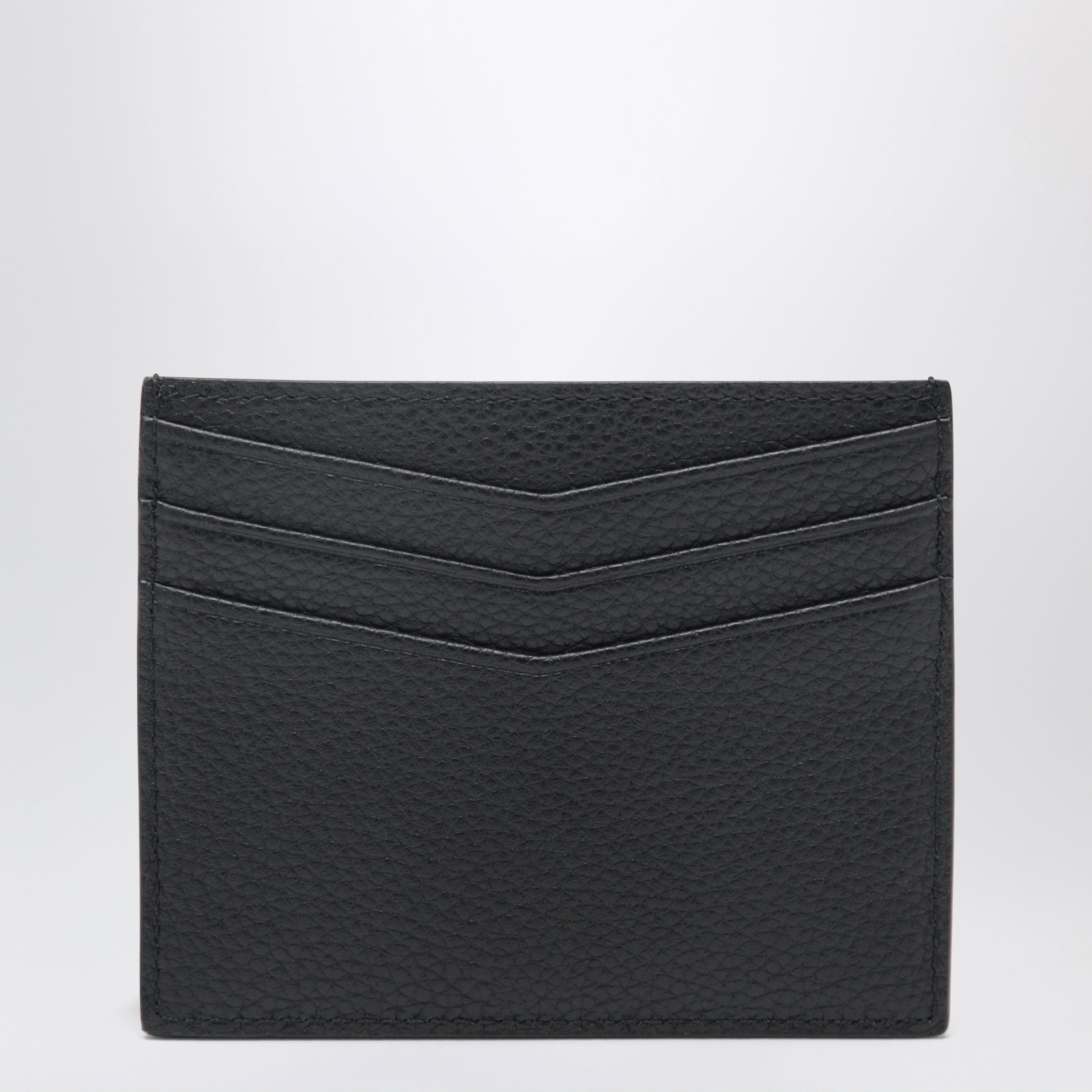 Porte-cartes en cuir noir