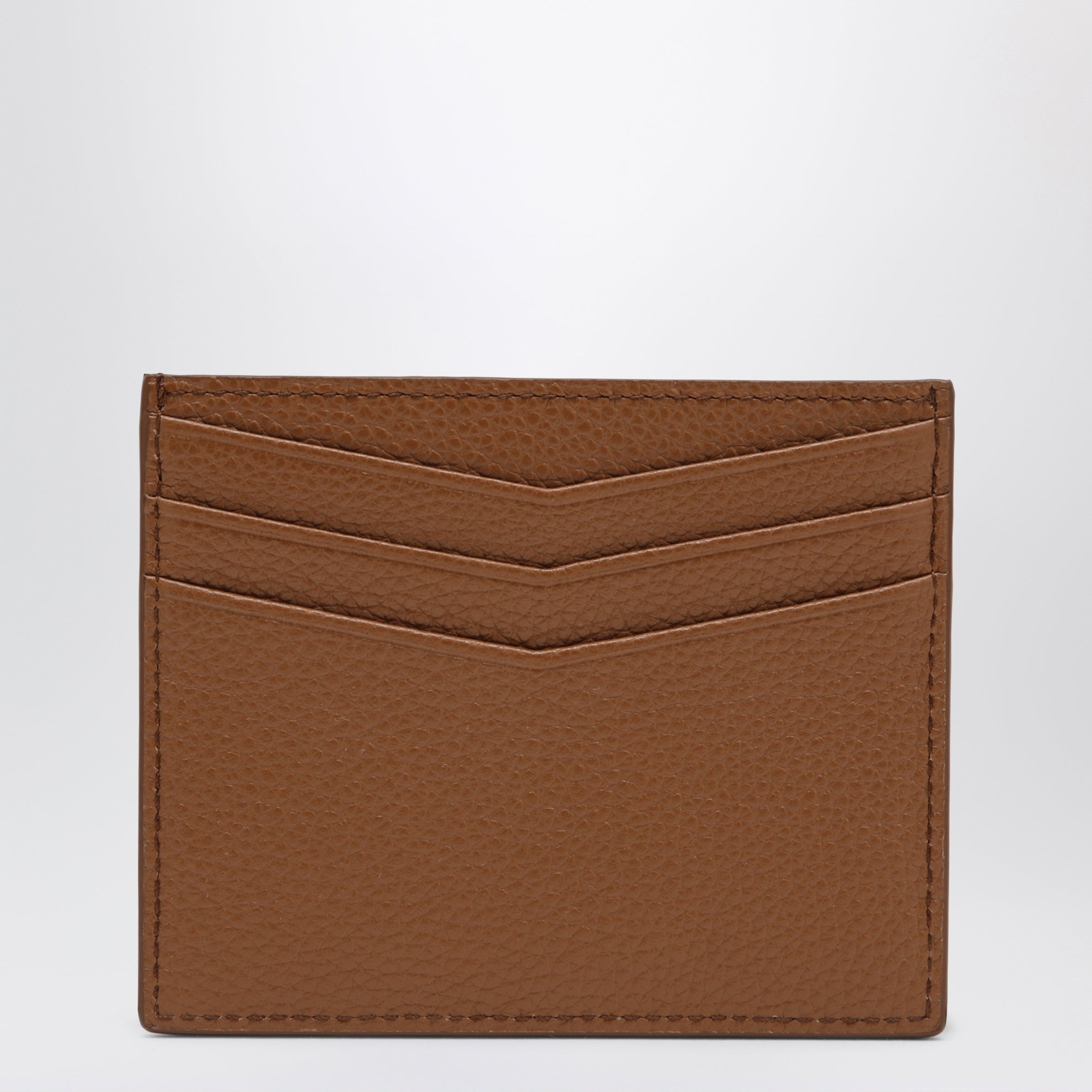Card holder in leather, Cognac