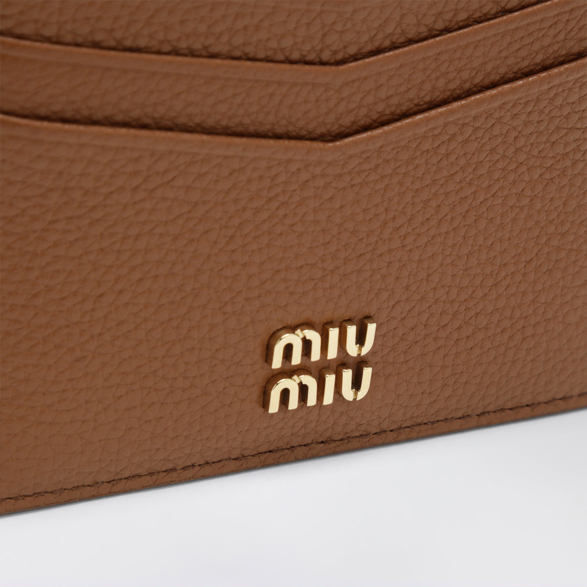 Card holder in leather, Cognac