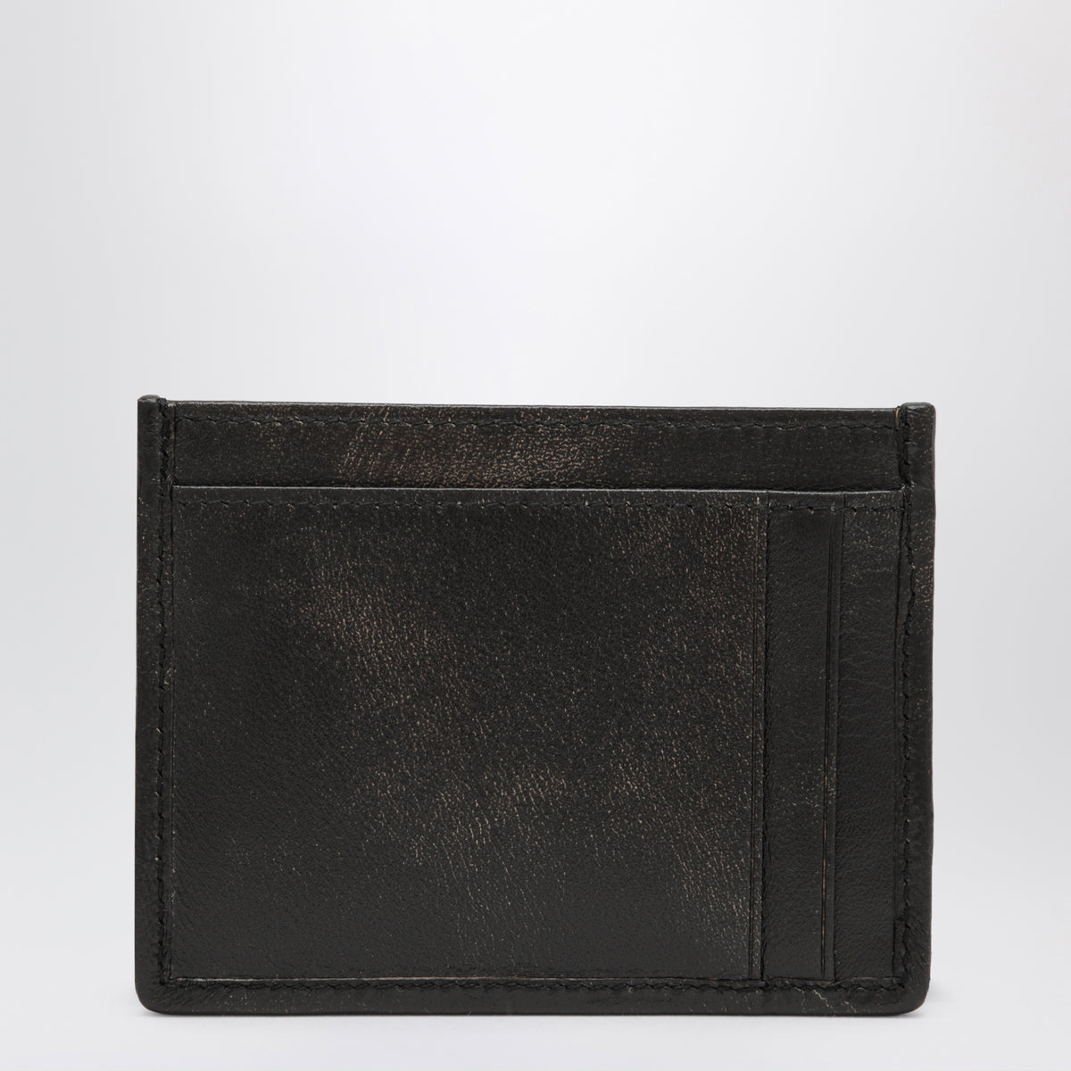 Porte-cartes marron en nappa matelassé