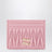 Porte-cartes rose en cuir nappa matelassé