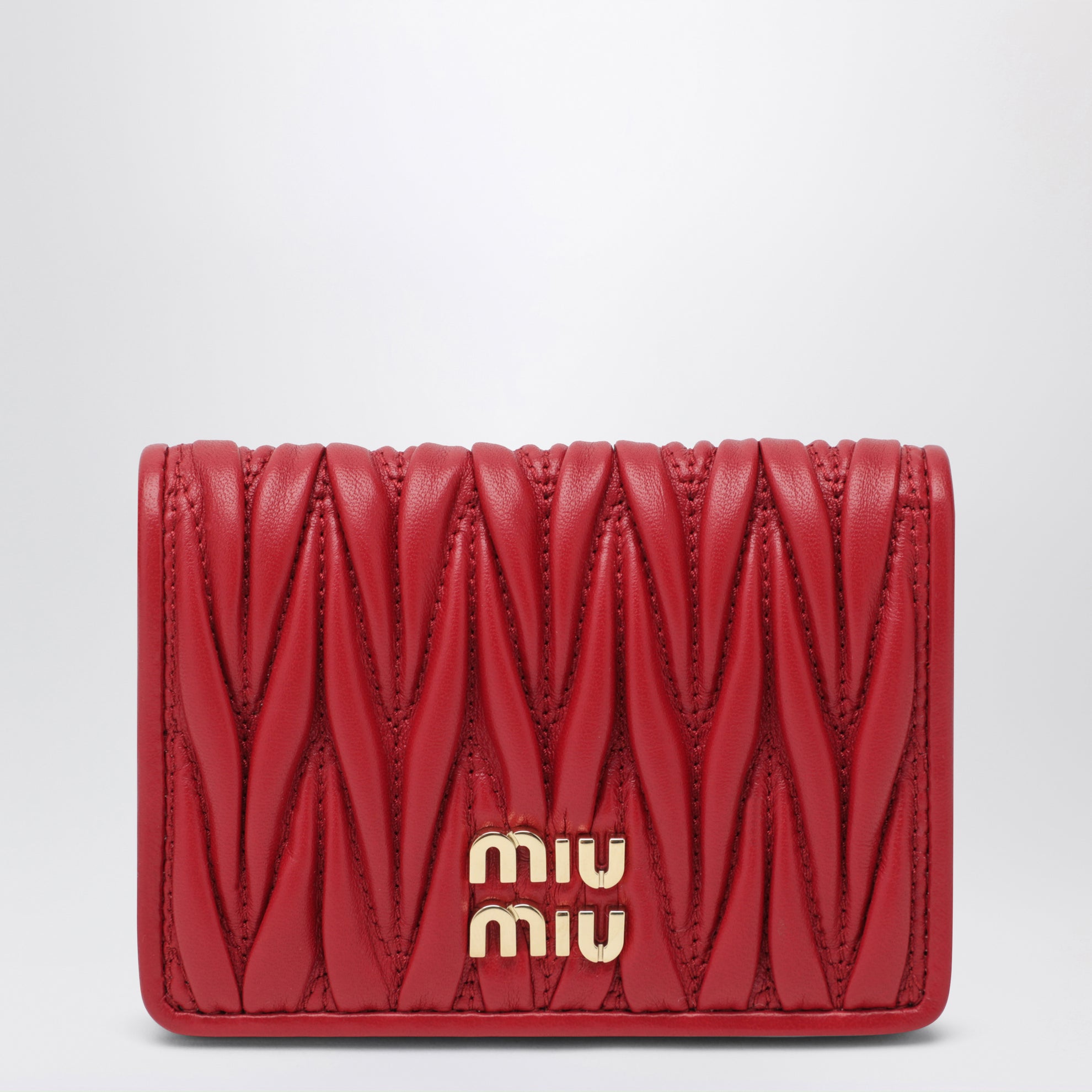 Black Card Holder in Matelassé Nappa Leather