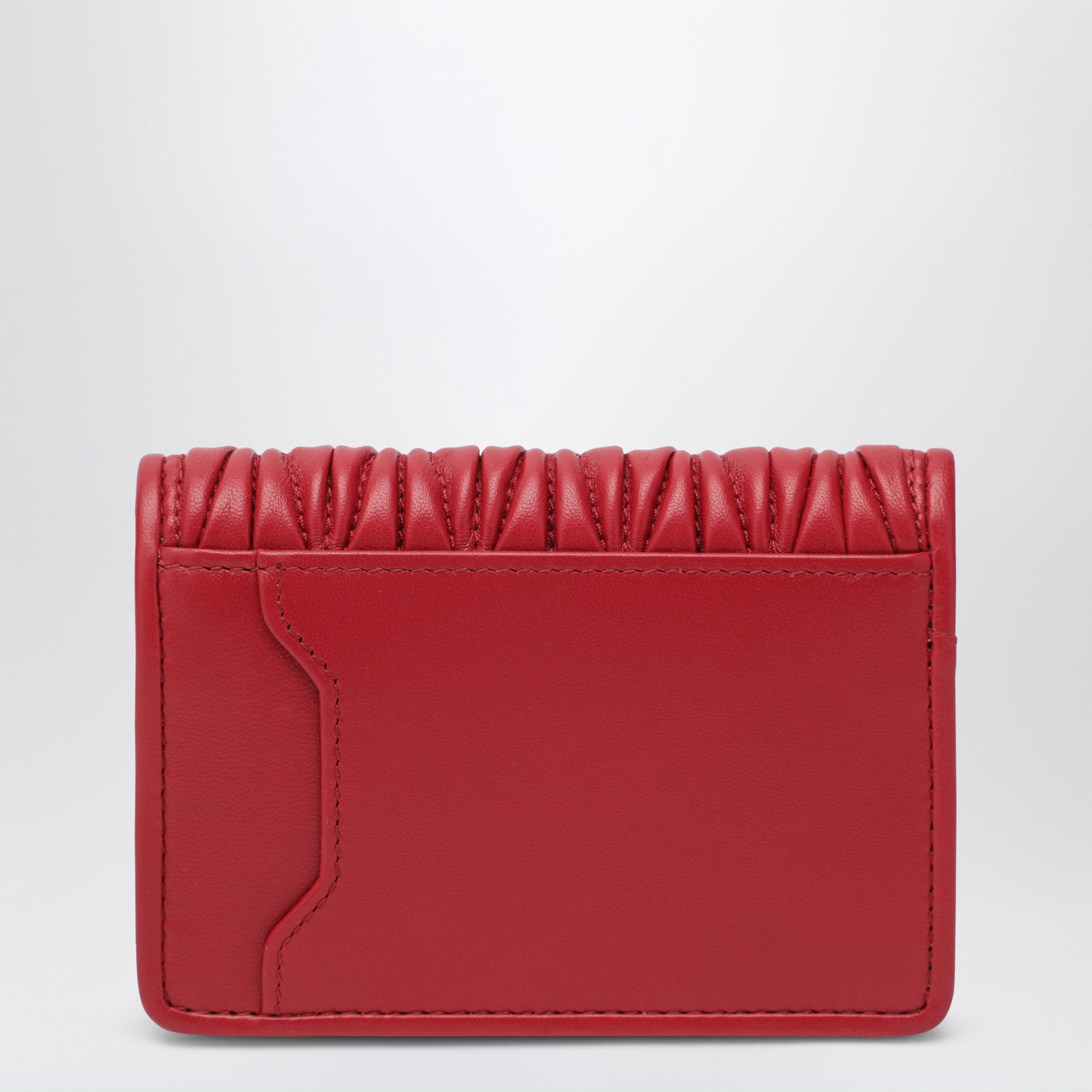 Black Card Holder in Matelassé Nappa Leather