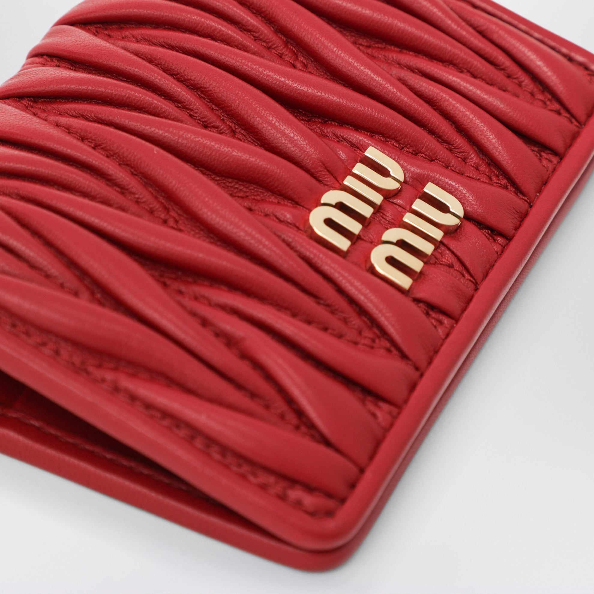 Black Card Holder in Matelassé Nappa Leather