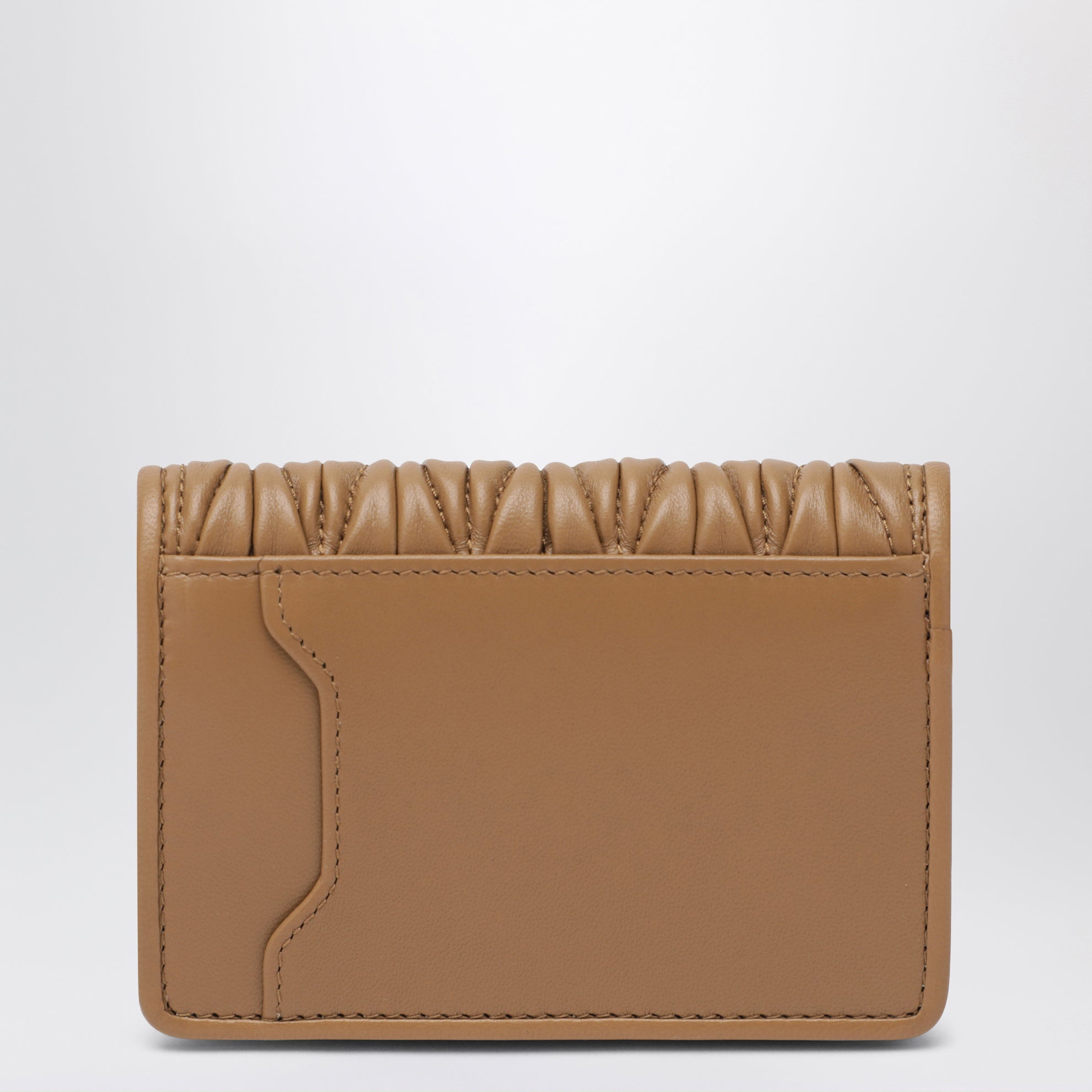 Caramel Card Holder in Matelassé Nappa Leather
