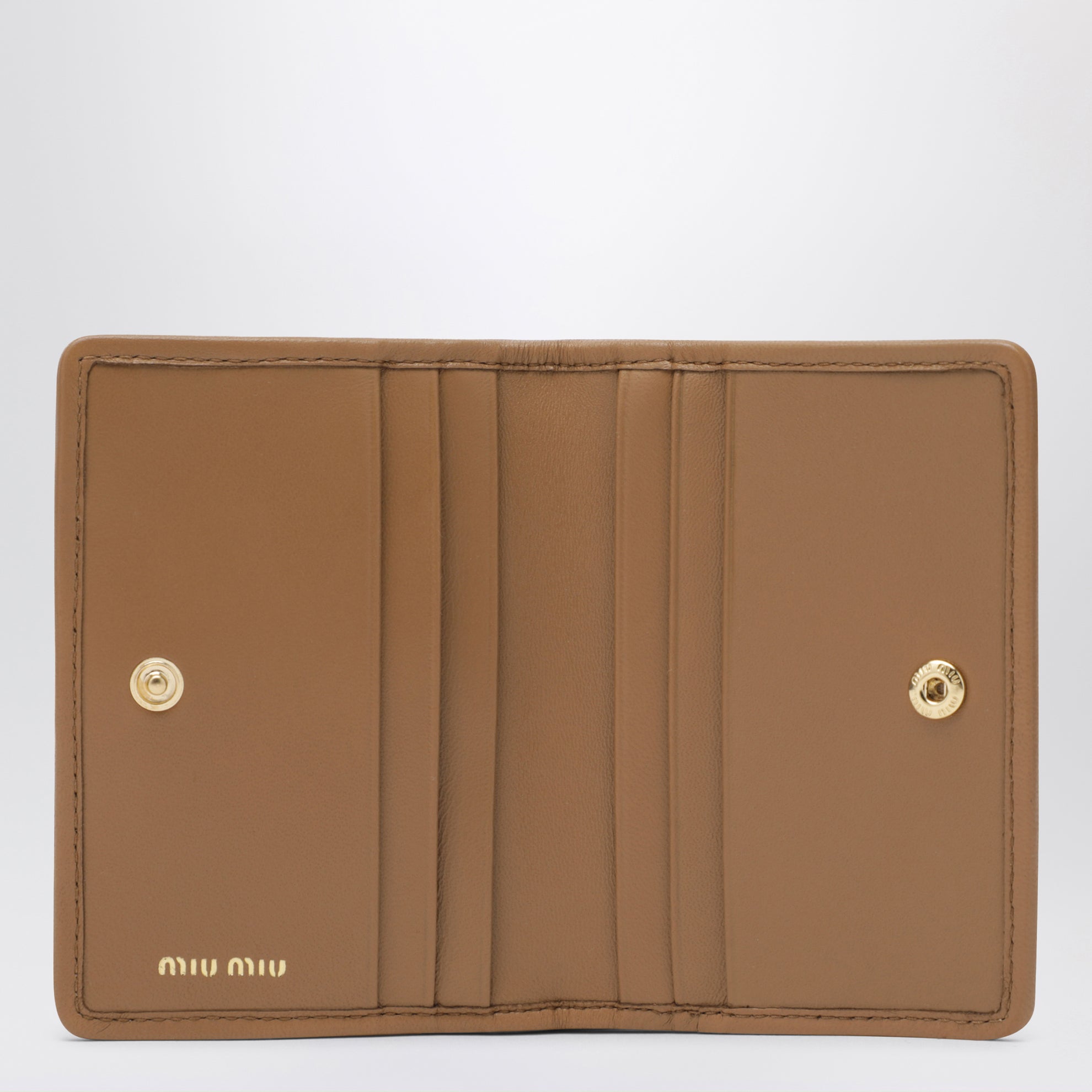 Caramel Card Holder in Matelassé Nappa Leather