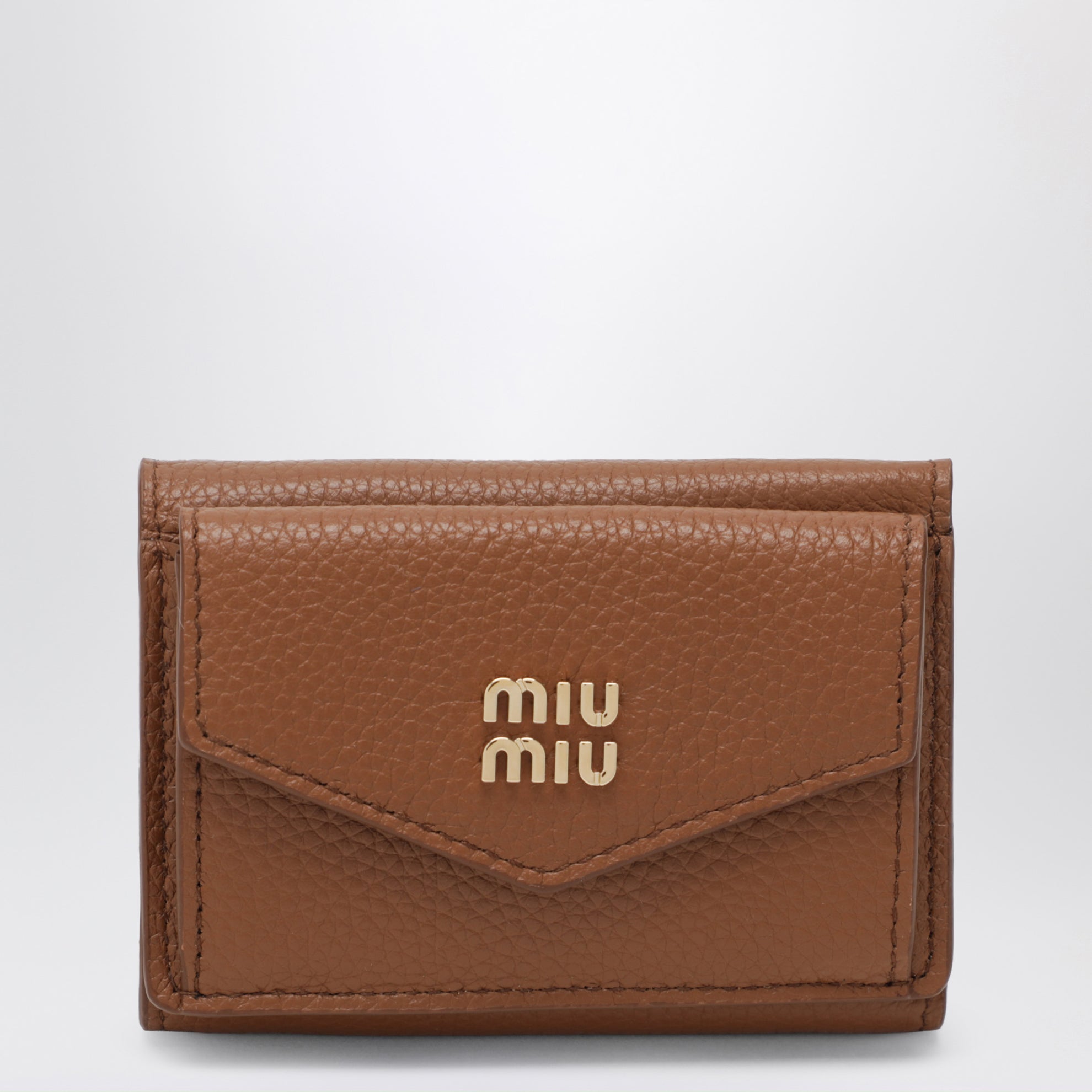 Petit portefeuille en cuir cognac