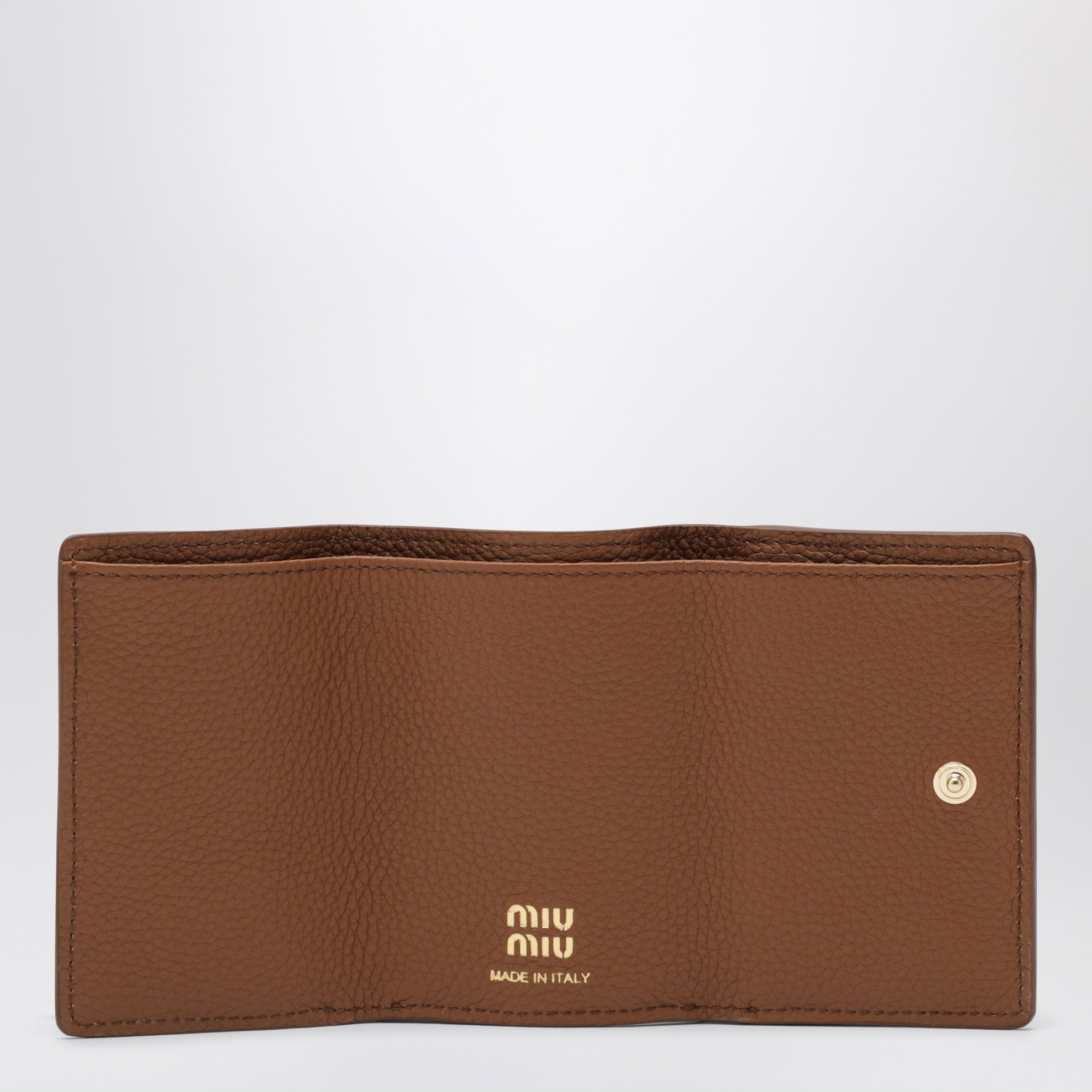 Petit portefeuille en cuir cognac