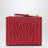 Small red quilted nappa wallet