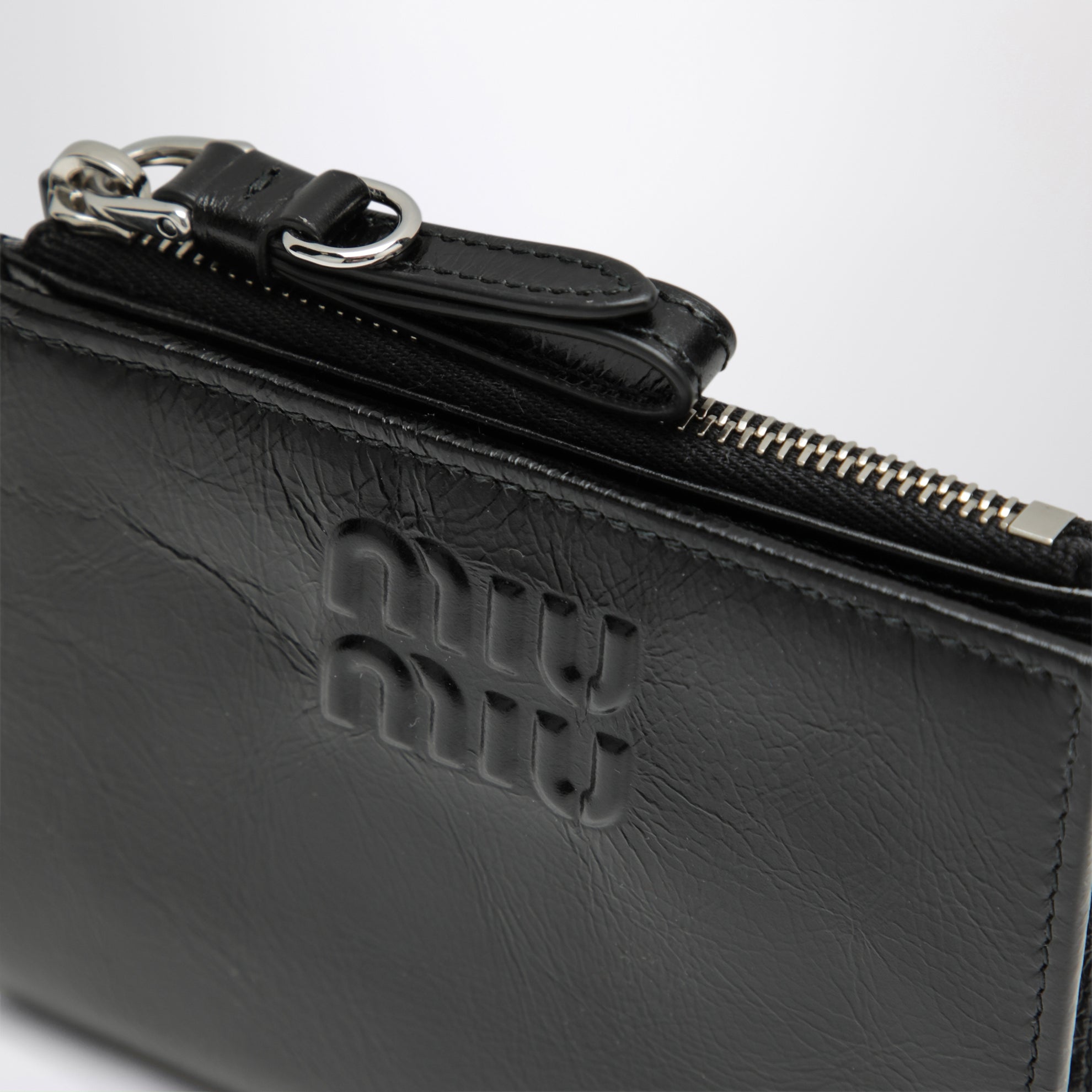 Petit portefeuille en cuir noir