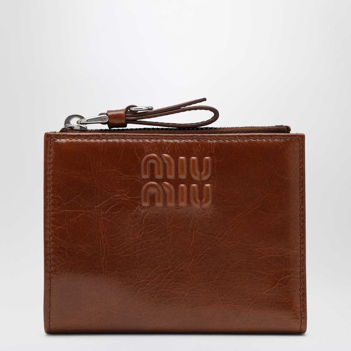 Small brown leather wallet