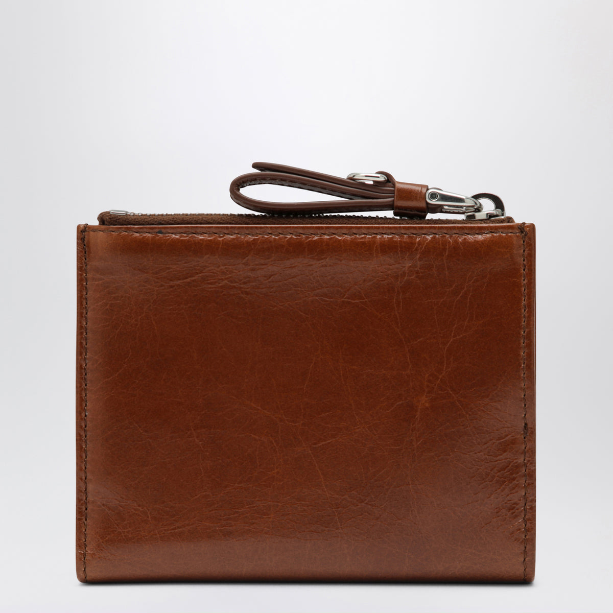 Small brown leather wallet