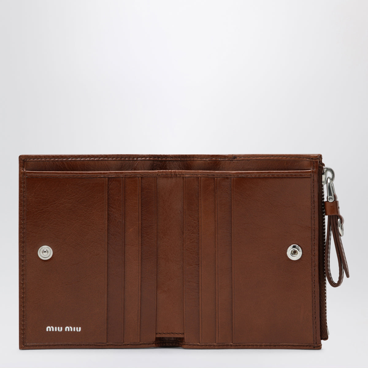 Small brown leather wallet