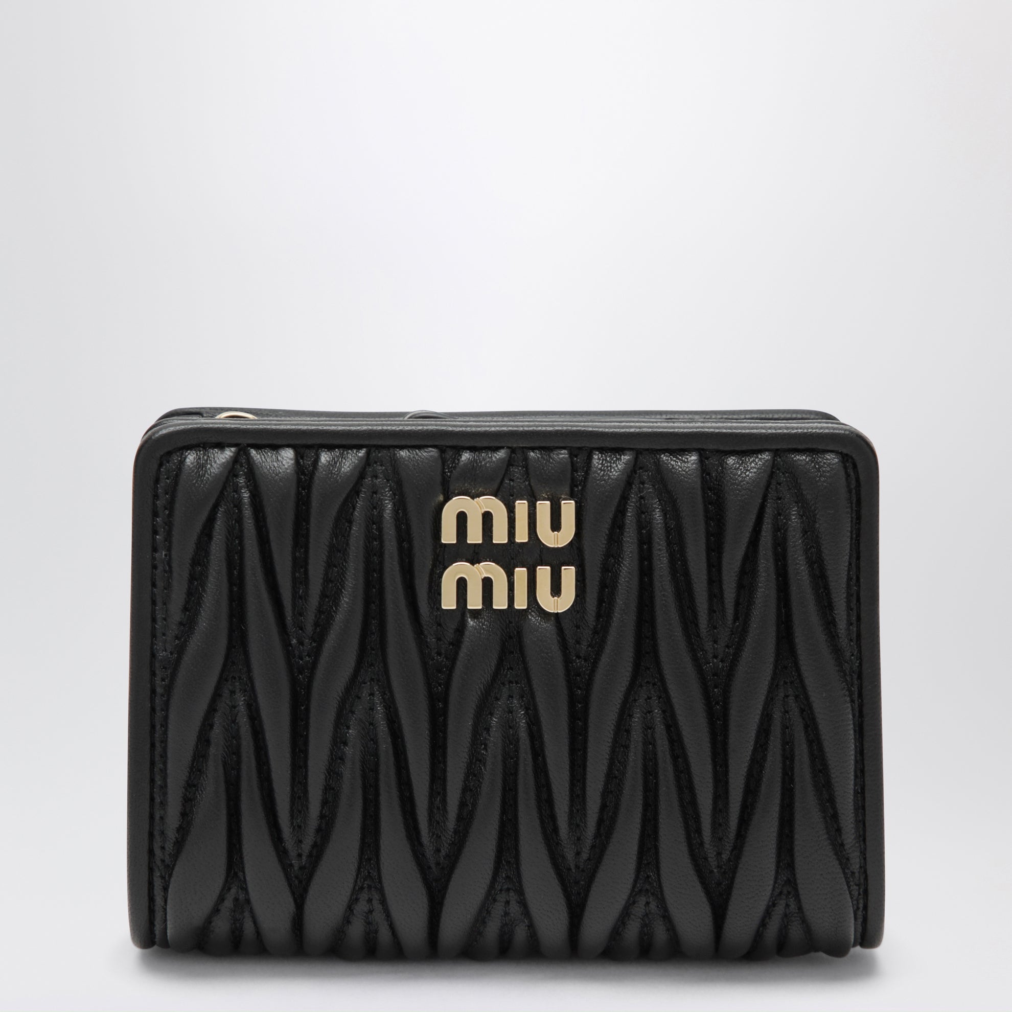 Small Black Matelassé Nappa Wallet