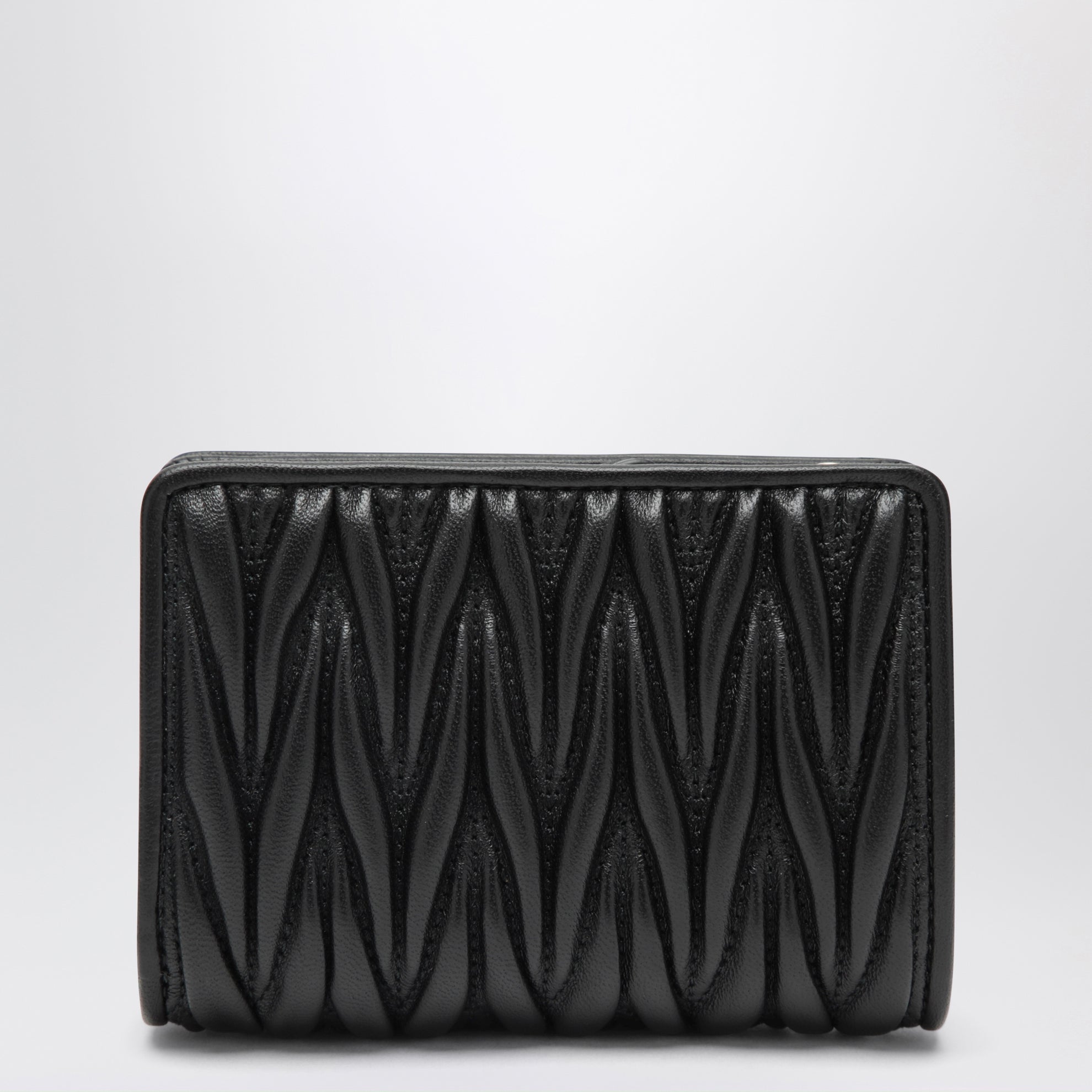 Small Black Matelassé Nappa Wallet