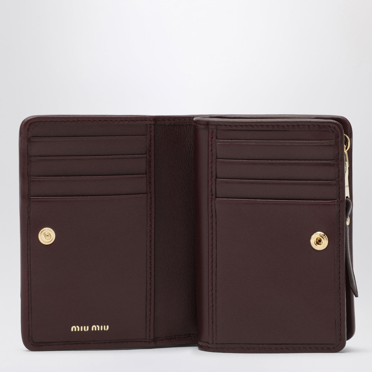 Bordeaux Matelassé Nappa Leather Small Wallet
